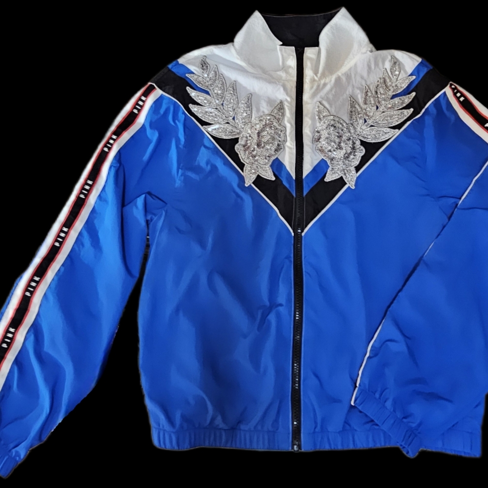 VALENTINES DAY SALE PINK Victoria's Secret Blue and White Jacket
